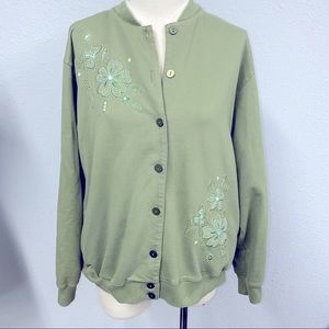 Women’s vtg Alfred dunner cardigan sz M